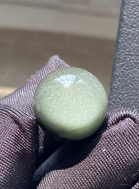 天然水晶绿幽灵吊坠圆珠DIY水晶单珠饰品项链14mm一物一图