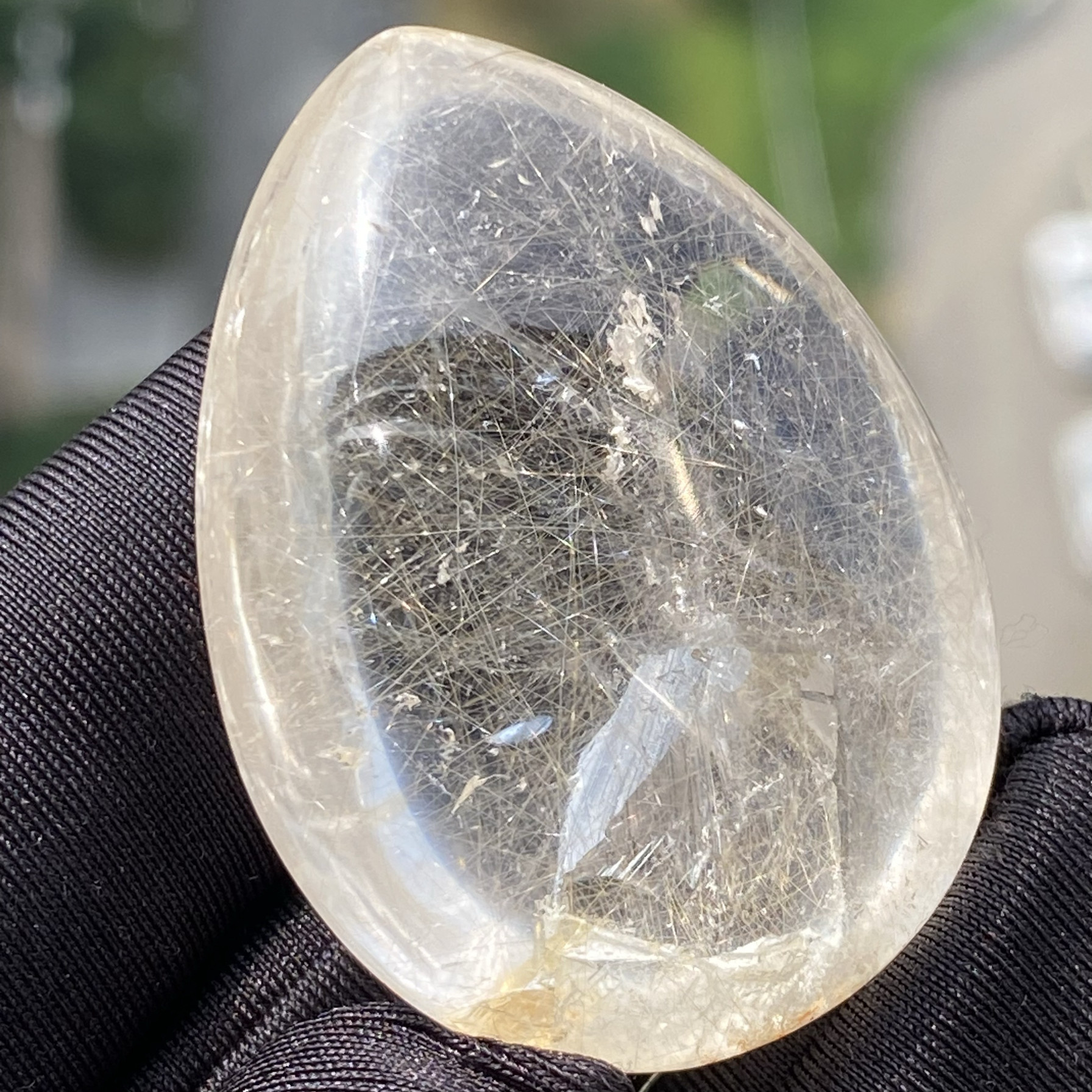天然水晶发晶包裹晶中晶石中石吊坠项坠挂坠毛衣链饰品一物一图