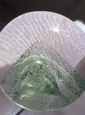 天然水晶绿幽灵银山吊坠圆珠DIY幽灵单珠饰品项链一物一图