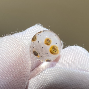 天然水晶包裹体针铁矿花吊坠裸石男女款水晶项链挂坠饰品9mm