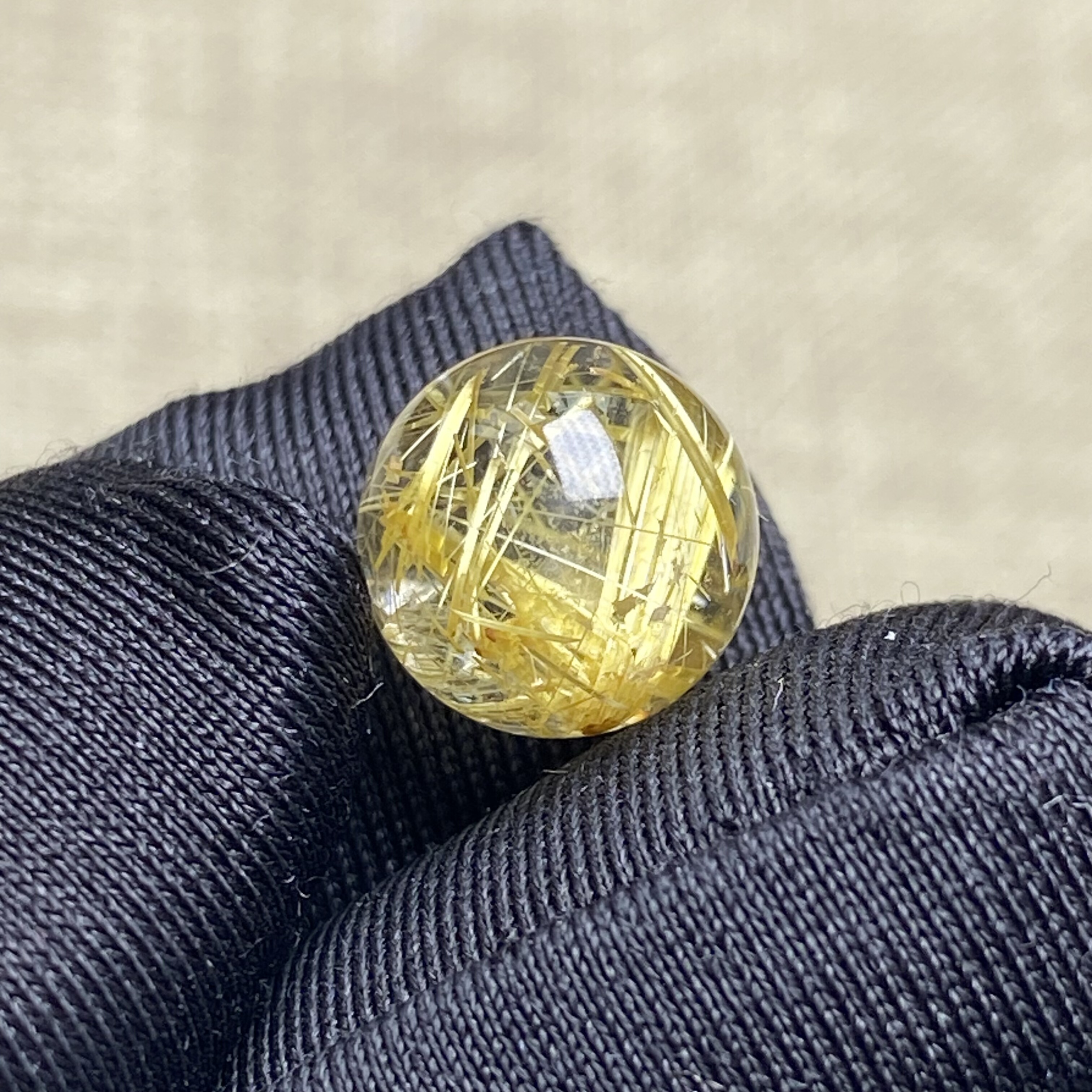 天然水晶钛晶吊坠圆珠DIY水晶单珠饰品项链9.5mm一物一图