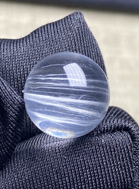 天然水晶白兔毛吊坠圆珠DITY水晶单珠饰品项链12mm一物一图