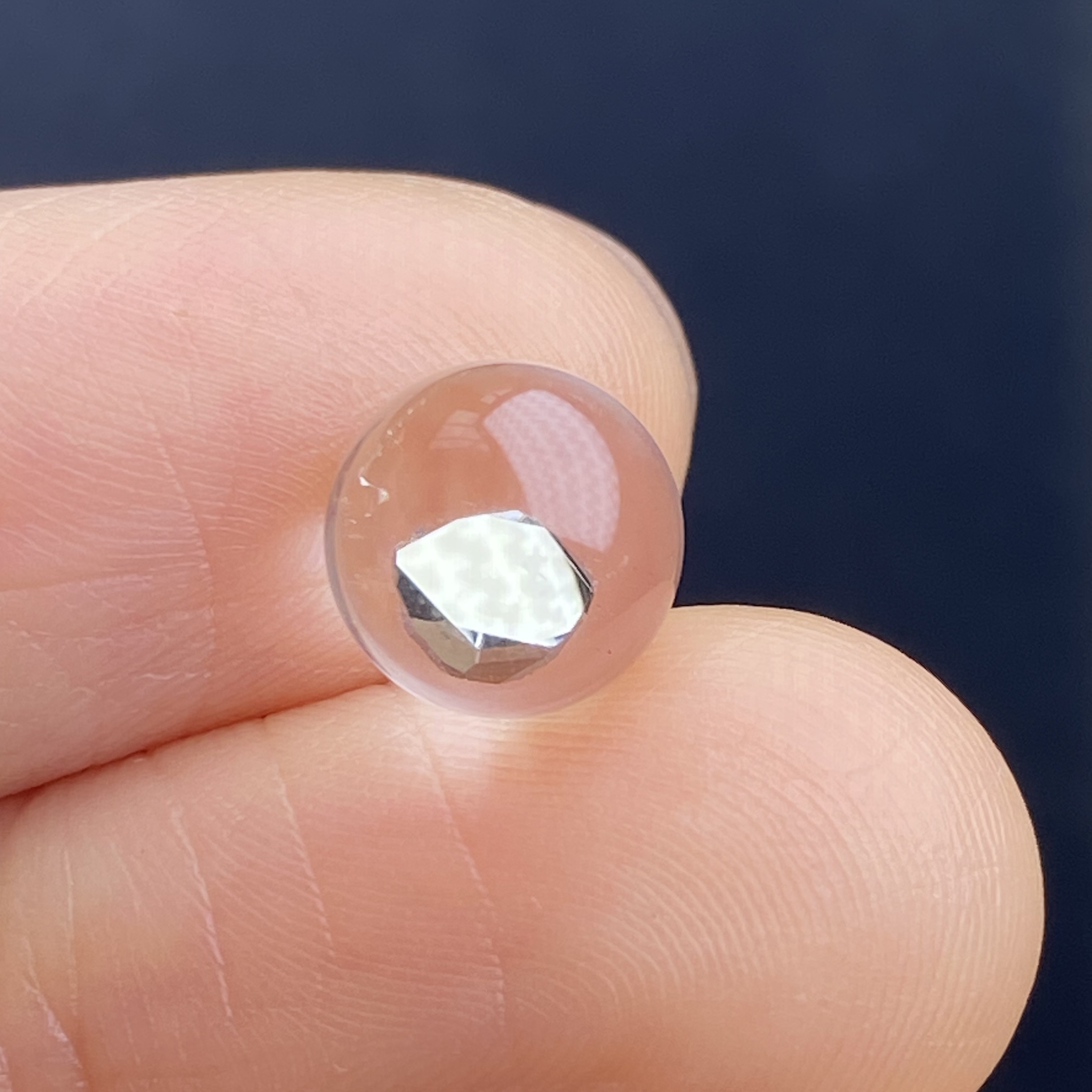 天然水晶包裹体黄铜矿吊坠圆珠DIY铜矿单珠饰品项链可做戒指8mm