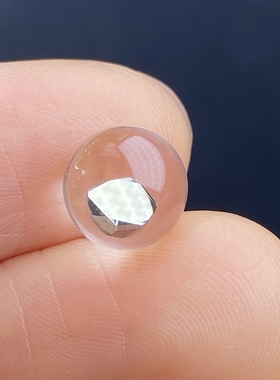 天然水晶包裹体黄铜矿吊坠圆珠DIY铜矿单珠饰品项链可做戒指8mm