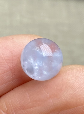 天然水晶蓝兔毛吊坠圆珠DIY水晶单珠饰品可做戒指9.5mm一物一图