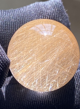 天然水晶黄兔毛发吊坠圆珠DIY兔毛单珠饰品项链18mm一物一图
