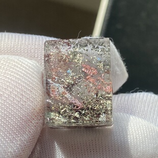 天然水晶双色黄铜矿吊坠裸石男女款水晶项链挂坠一物一图