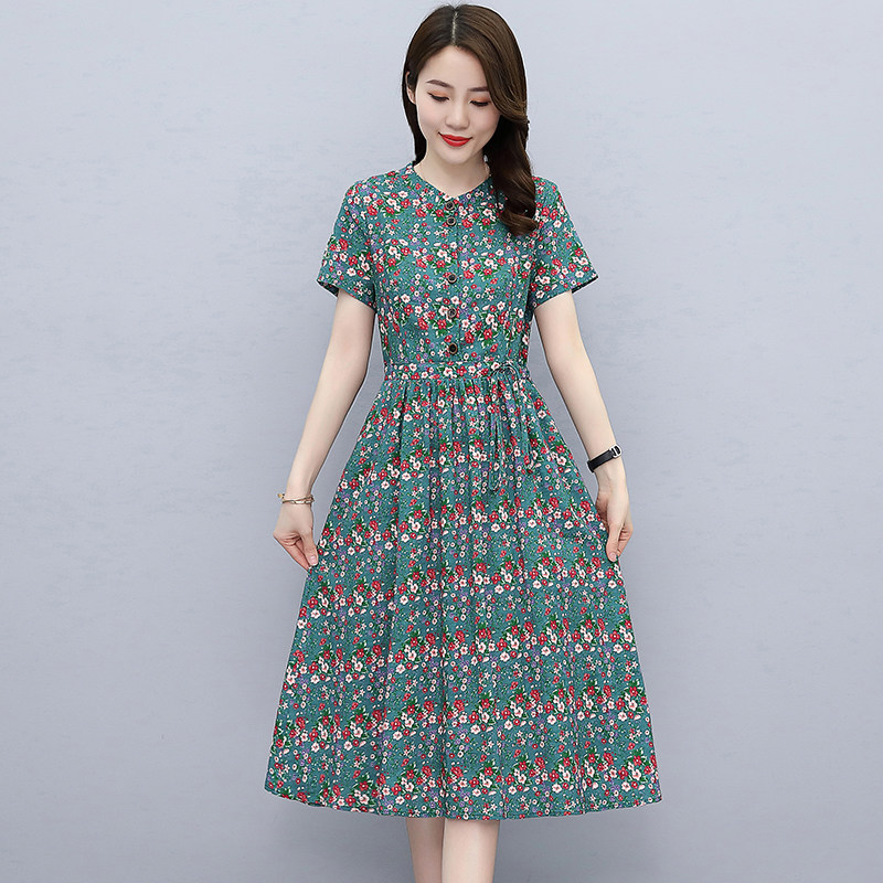 R-303服装缝纫纸样新款中年女装棉麻连衣裙1:1做衣服裁剪版图