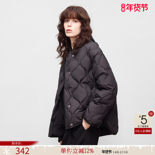 德玛纳轻量感90鸭绒棒球领羽绒服女25冬季新款磁吸扣简约保暖外套