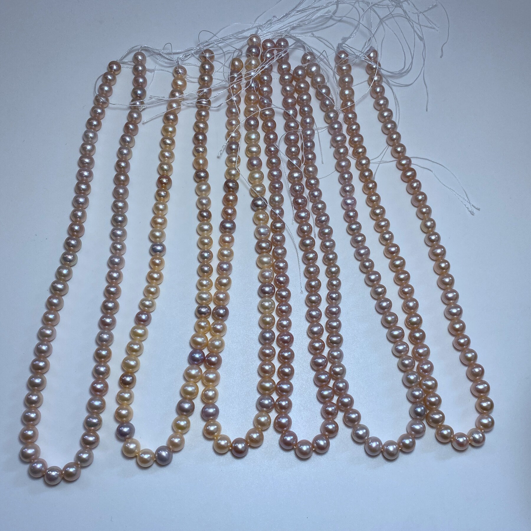 天然紫色近圆无核淡水珍珠半成品