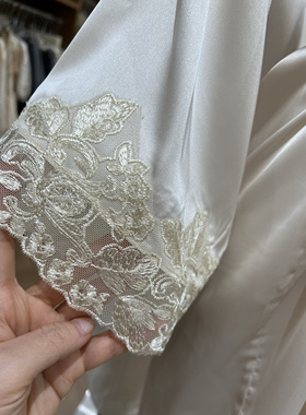 Atu studio【奢华之夜】春夏LP贵妇19姆米定染睡衣套装蕾丝拼接裙