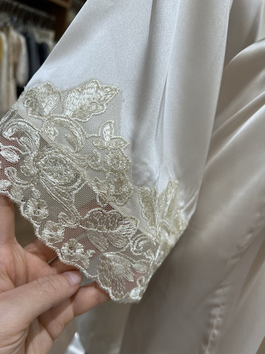 Atu studio【奢华之夜】春夏LP贵妇19姆米定染睡衣套装蕾丝拼接裙