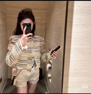 80羊毛金属扣小香风外套小众小个子秋冬上衣 贵族 Atu Studios英式