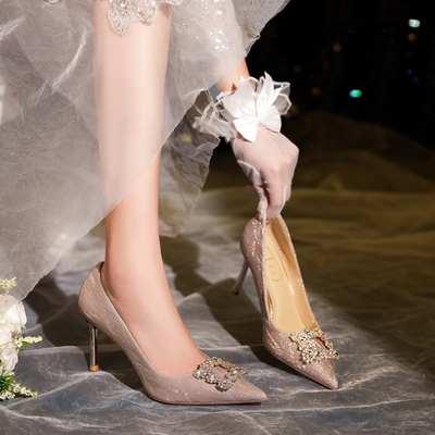 高级感法式气质女神礼服鞋
