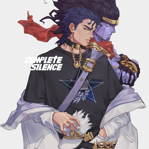 COMPETET SILENCE | JOJO的奇妙冒险白金之星承太郎短袖宽松T恤 - 封面