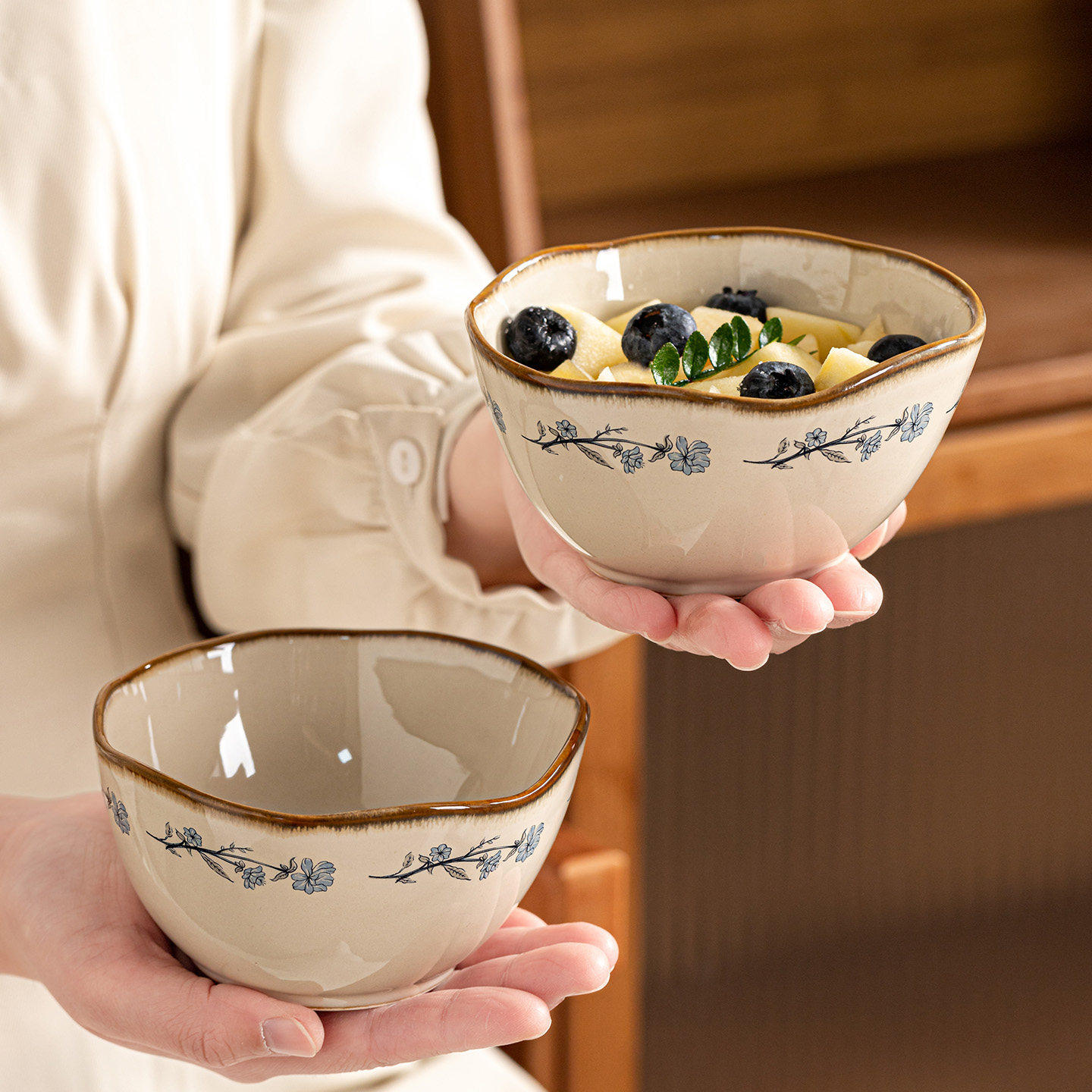 特别漂亮的饭碗家用2026新款日式餐具精致水果酸奶碗面碗轻奢小碗图片
