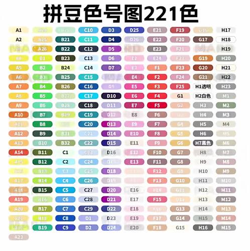 豆趣2.6mm拼豆72/221色补充包