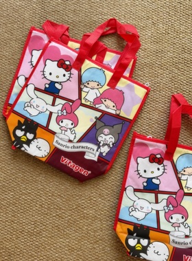 卡通可爱编织袋环保袋购物袋便携手提收纳袋子便当包三丽鸥保温袋