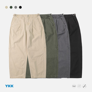 cleanfit 男女大码 25AW日系复古水洗磨毛弯刀裤 chino微锥休闲长裤