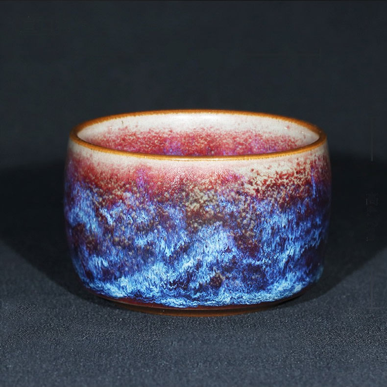 禹州钧瓷主人杯(95ml-100ml) 高温瓷窑变功夫茶杯 茶道 品茗杯