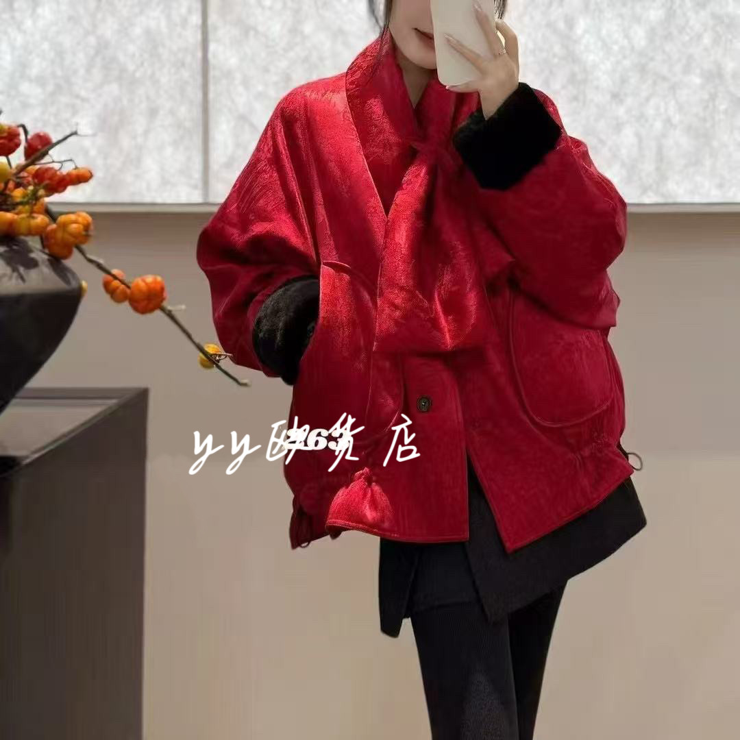 欧洲站25冬季新款女短款带围巾袖口皮毛一体外套时尚百搭气质上衣,女装/女士精品,羽绒服,淘宝优惠券,粉丝福利购,淘宝优惠卷