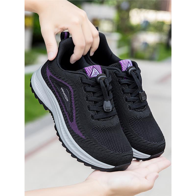 老人鞋女防滑妈妈鞋中老年健步鞋脚肥加宽春秋女鞋软底老年运动鞋