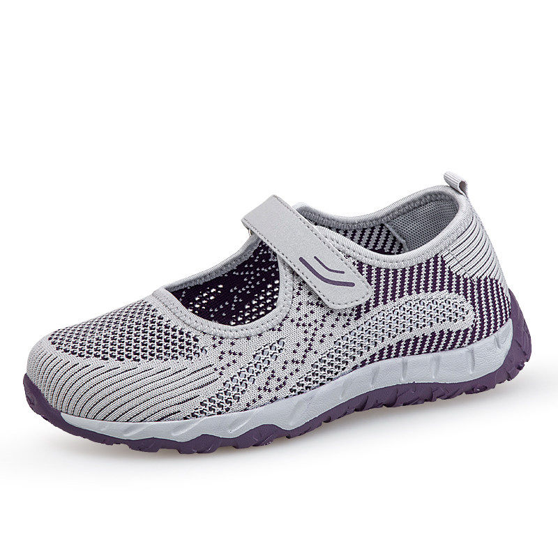 老人鞋女夏季妈妈凉鞋中老年健步鞋防滑软底老北京布鞋跳舞方口鞋