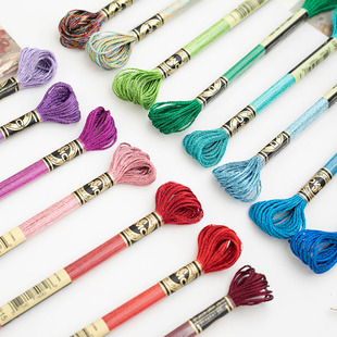 正品法国进口DMC十字绣金属线光泽刺绣绣线彩色系15色手工DIY绣花