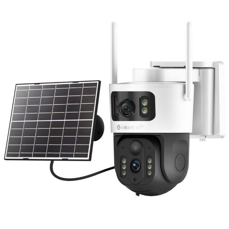小豚当家X60(15w)太阳能摄像头400w+400W双摄高清防水监控