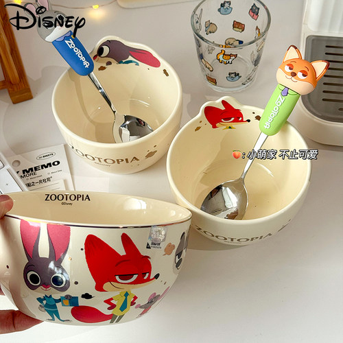 卡通疯狂动物城朱迪尼克陶瓷餐具