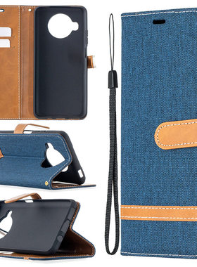 小米10tlite手机壳翻盖套男mi 10T lite电话套防摔外壳放卡袋皮套