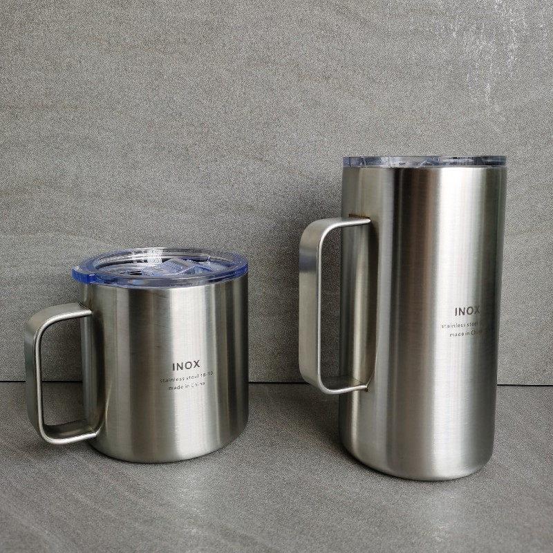 出口德国 316不锈钢随手杯 大容量水杯带盖 喝水杯 双层隔热杯