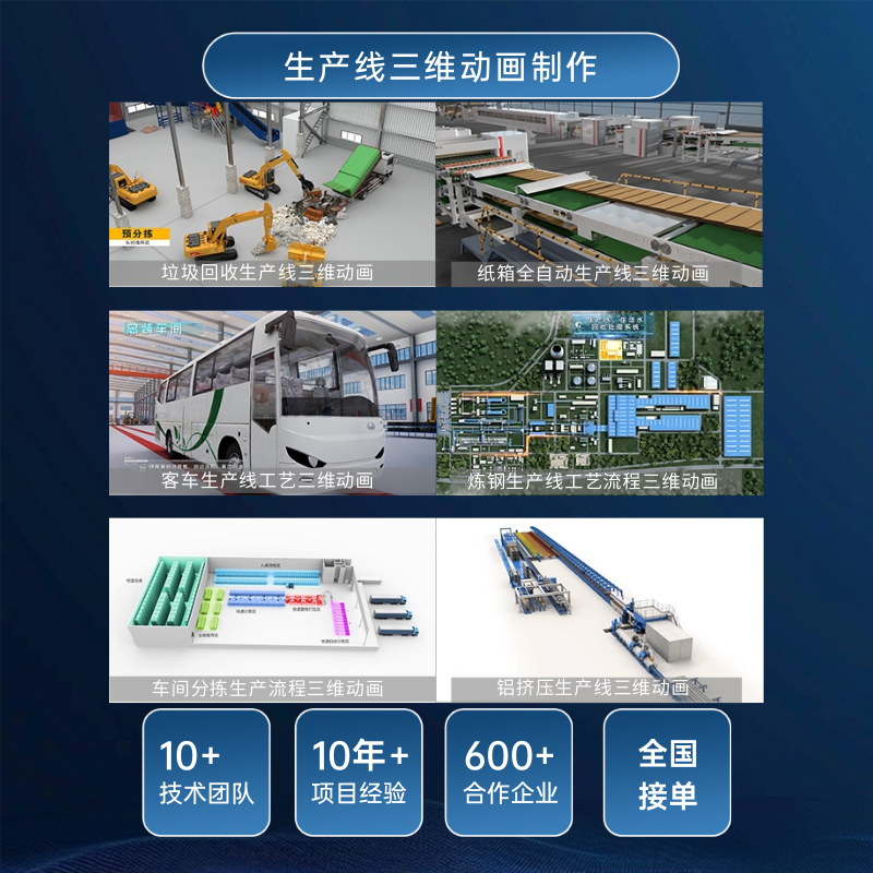 三维动画制作工业机械设备生产线产品安装原理演示3D视频短片设计