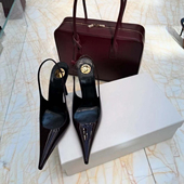 细高跟尖头浅口后空百搭高级感宴会御姐风名媛凉鞋 新款 女 秋季 法式