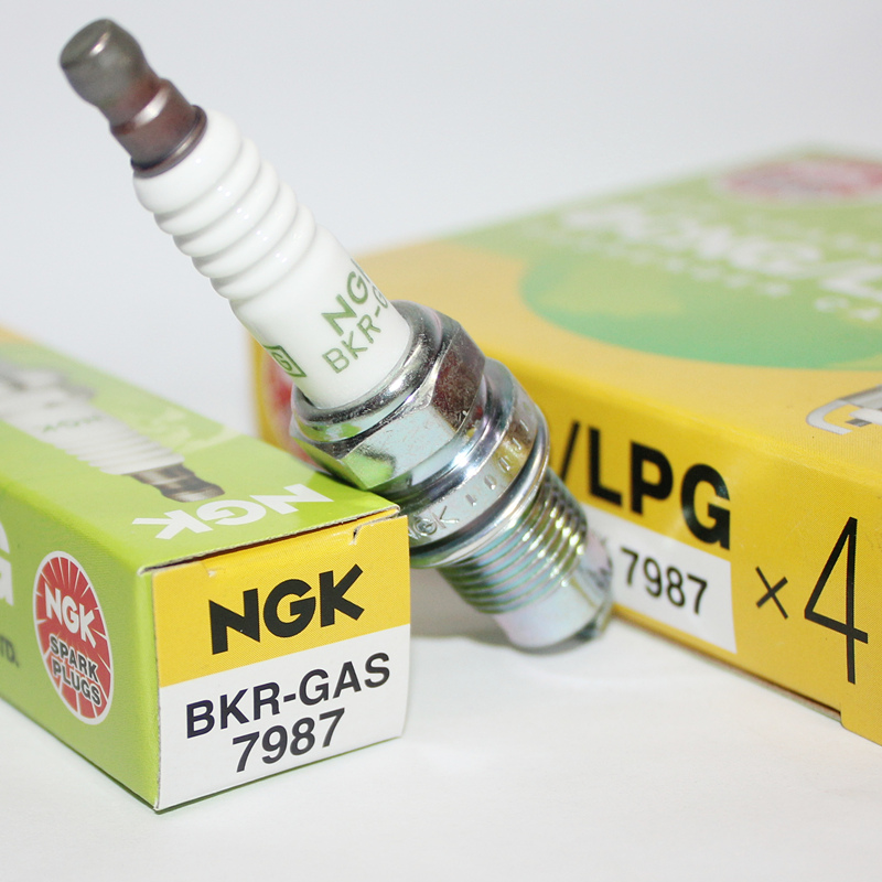 NGK天然气BKR-GAS油气两用天然气液化气LPG/CNG火花塞7987带电阻