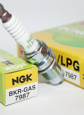 NGK天然气BKR-GAS油气两用天然气液化气LPG/CNG火花塞7987带电阻