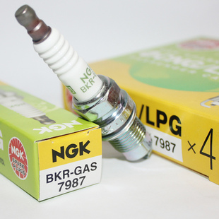 NGK天然气BKR CNG火花塞7987带电阻 GAS油气两用天然气液化气LPG