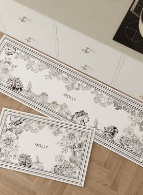 皮革厨房地垫耐脏防滑防油防水软垫可擦免洗家用脚垫子地毯定制