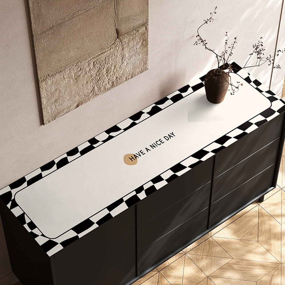 现代简约餐边柜电视柜垫防水防油免洗皮革桌布台面保护垫酒柜鞋柜,居家布艺,桌布,淘宝优惠券,粉丝福利购,淘宝优惠卷