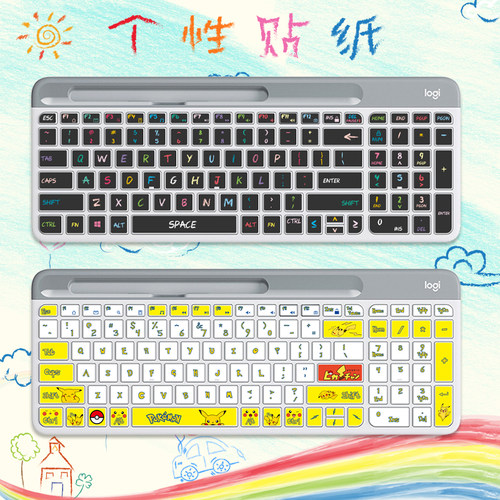 适用于罗技MK470K580键盘贴纸