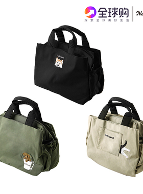 日本KAWABE GUGU WORLD猫狗3WAY手提包单肩斜挎收纳多夹层大容量