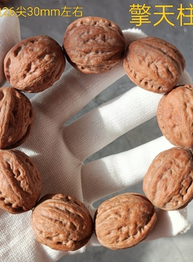 野生狮子头矮桩闷尖小核桃手串