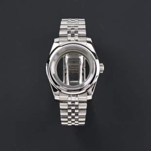 36mm39mm圆边精钢表壳表带蓝宝石玻璃适合装NH35NH36机芯手表配件