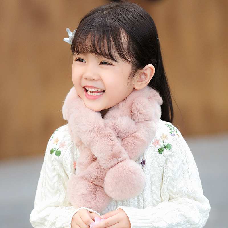 冬季獭兔毛女童围巾宝宝围巾韩版冬天皮草围脖套秋冬儿童围巾,童装/婴儿装/亲子装,围巾,淘宝优惠券,粉丝福利购,淘宝优惠卷