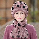 皮草帽子女秋冬季 中老年保暖妈妈帽獭兔毛帽子冬天奶奶老人老太太