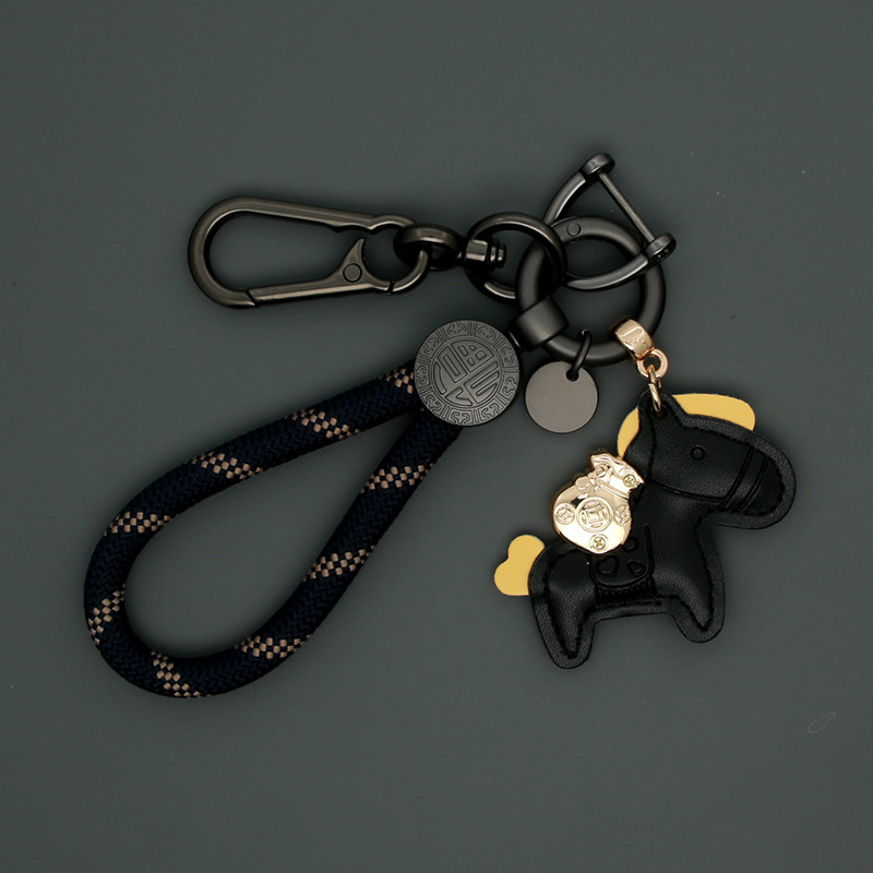 2025新款马上有钱钥匙扣挂件带锁匙扣编织绳防丢汽车钥匙链挂饰,节庆用品/礼品,钥匙扣,淘宝优惠券,粉丝福利购,淘宝优惠卷