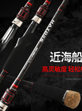 HAIDES 高碳近海船钓鱿鱼八爪黑鱼墨鱼竿白果子海钓竿超轻伐钓竿