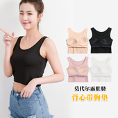 2件吊带背心女内搭带胸垫打底上衣夏季 抹胸外穿莫代尔文胸一体式