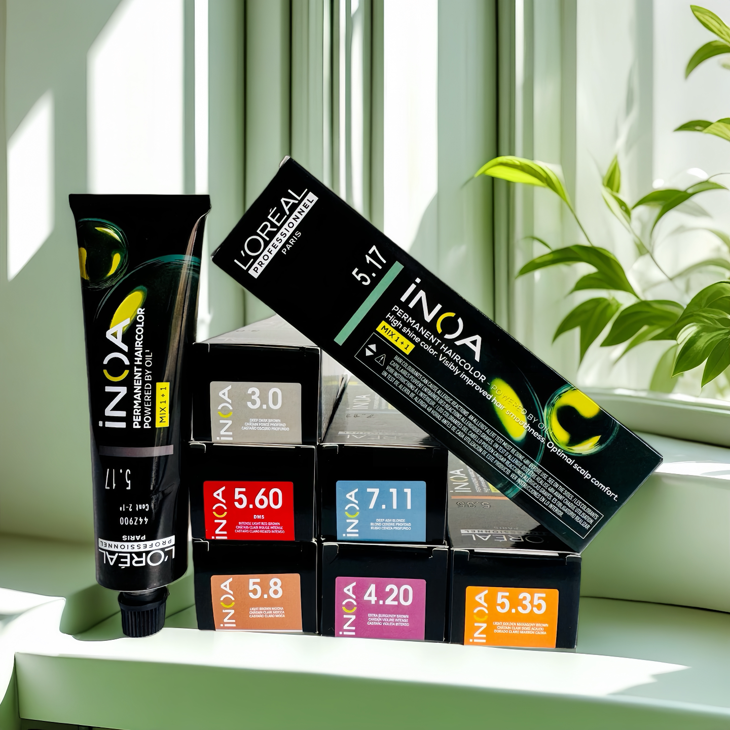 欧莱雅伊诺雅3代染发膏女2023流行色染发剂冷色系植物无氨染膏