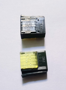 原装小型夹式连接器 37104-3122-000FL 4芯接插件37X04公头黄色